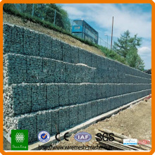 Gabion stone fence