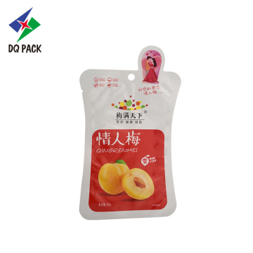 Yellow Peach Taste Snacks Packaging Doypack With Zipper