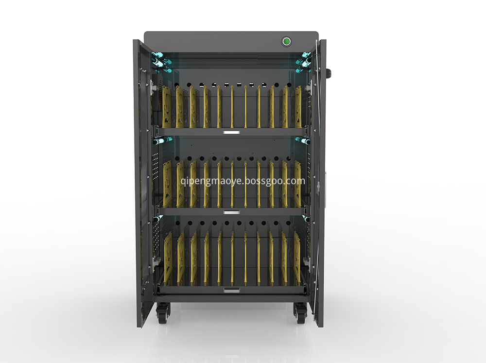 Laptop UV lamp disinfection charging carts in hospital