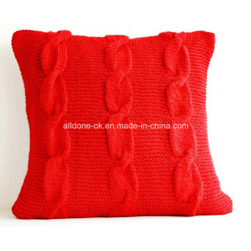 New Design Moda 100% Hand Knit Pillow Almofada Covers Case