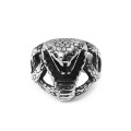 Anillo de serpiente de hombre antiguo de acero inoxidable 316l