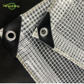 Fire retardant pe grid fabric mesh leno tarpaulin