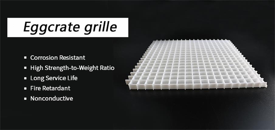 White Plastic Eggcrate Grille