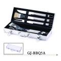 stainless steel barbecue tool set with case