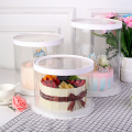 Food Grade Round Plastic Transparent Birthday Cake Box