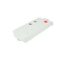 USA 6-fach Steckdosenleiste mit 4 USB-Ports