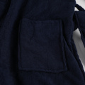 Microfiber hooded bathrobe towel for man