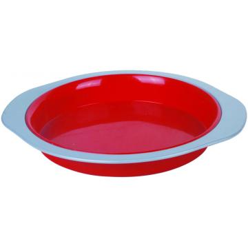 Silicone round cake pan with carbon steel range