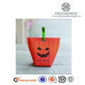 Halloween paper gift box with pumpkin logo