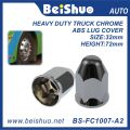 Truck Accessory Chrome Plastic Hex Spike Nut Cover - Push on