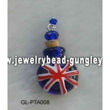 UK flag shape lampwork perfume bottle