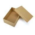 Brown plain cardboard paper box with lid