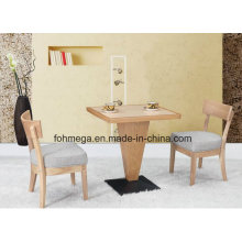 Set de mesa de comedor de madera maciza para 2 comensales
