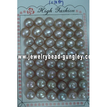 Half drilled pearl AAA grade 10mm, purple