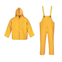 Yj-6022 Mens Womens Waterproof PVC Rain Suit Yellow Raincoats Rain Jackets Overalls