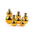 golden electroplating 20ml gourd shape glass spray bottles