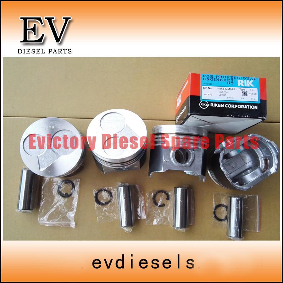 V2203 piston and piston ring