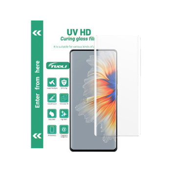 Película protector de pantalla de vidrio templado de Luz UV