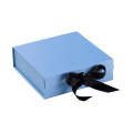 Folding Gift Box with Magnetic Closure and Ribbon