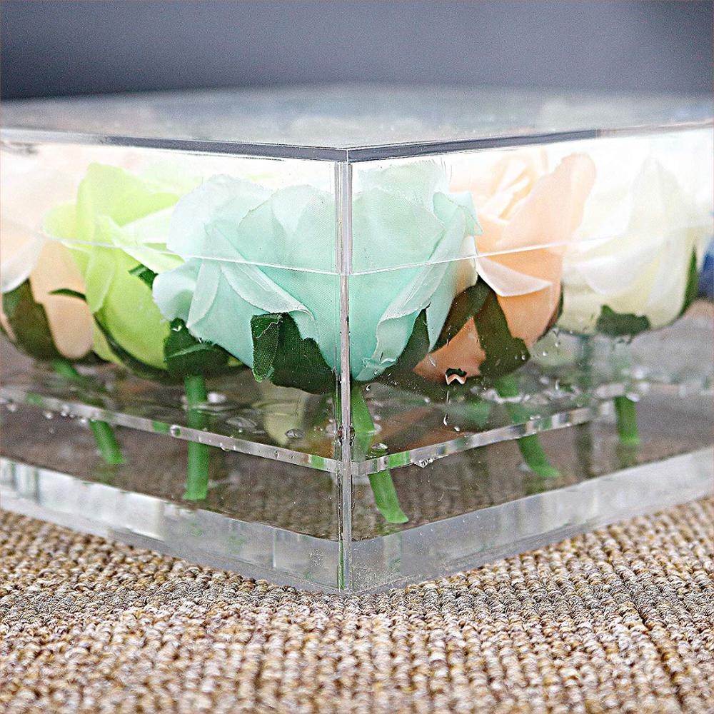 Acrylic Clear Rose Flower Box 16 Slots