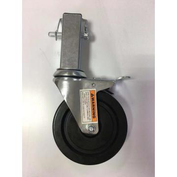 5'' rubber wheel lock castor for baker scaffolding