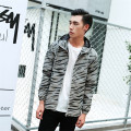 Print fashion hip hop reflective hoodie jacket