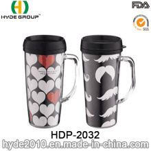 16oz BPA Free Double Wall Coffee Mug with Handle (HDP-2032)