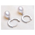 Pendiente de perlas de moda Fancy Pearl AAA 8-9mm Pendiente de perlas de agua dulce perla