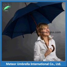 Stick Automatic Open Promotional Sun and Rain Wooden Umbrella