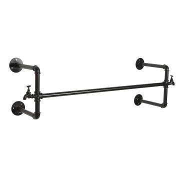 Metal Wall-Mounted Pipe Clothing Rack