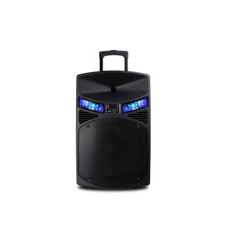 Multifuncional Bluetooth Portable Active Trolley Speaker com FM