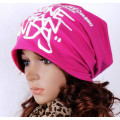 Fashion printed design cotton winter beanies men skullcap