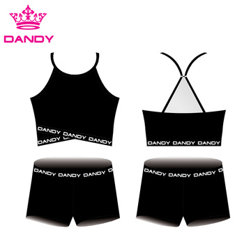 Anpassung Blank Cheer Crop Tops und Shorts