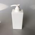 420ml white HDPE square bottle with lotion pump