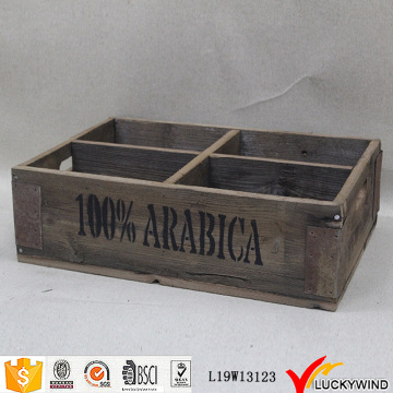 Cajón de la caja de almacenaje de la mirada rústica de la vendimia