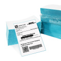 Premium 4x6 Fanfold Blue Liner Shipping Adressetikett