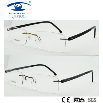 Molduras para óculos de titânio sem mangas 2015 (1017)