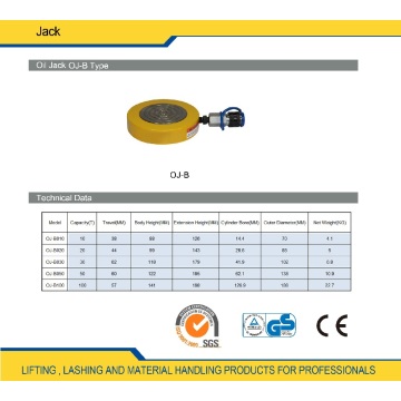 Mini-vérins hydrauliques 10 tonnes - 100 tonnes