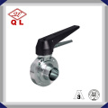 Sanitary Stainless Steel Butterfly Valve with Customized Flange Connection