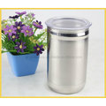 Stainless Steel Food Storage Jar with Plastic Lip