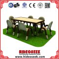 Perschool Massivholz-Tischplatte mit verstellbaren Edelstahl-Beinen