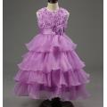 2017 New Lovely New Tulle Ruffled Handmade Flowers Flower Girls′ Dresses Girl′s Pageant Dresses