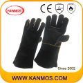 Black Genuine Cowhide Leather Industrial Hand Safety Welding Work Glove (111033)