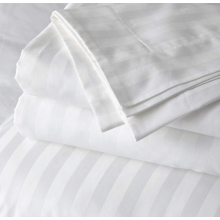 custom luxury white stripe 5-star hotel bedding sets