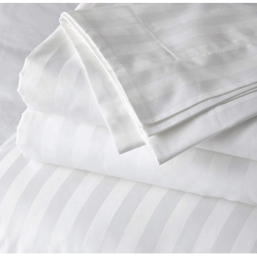 custom luxury white stripe 5-star hotel bedding sets