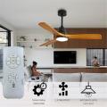 Smart home appliance wood fans ceiling electric light
