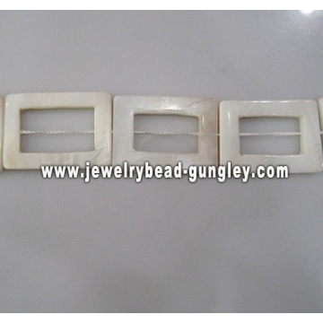 rectangular shape fresh water shell bead