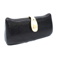 2014 pure black evening hard case clutch