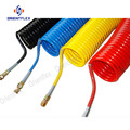 Flex abrasion resistant yellow coiled air hose