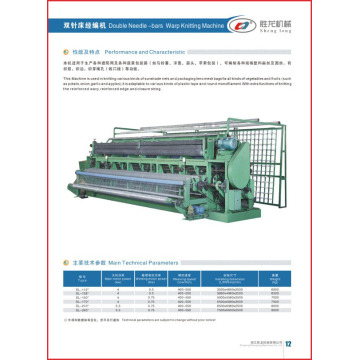 Double Needle Bar Raschel Bag Warp Knitting Machine